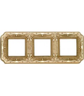 Рамка на 3 поста гор/верт FEDE TOSCANA FIRENZE, bright gold FD01363OB