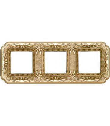 Рамка на 3 поста гор/верт FEDE TOSCANA FIRENZE, bright gold FD01363OB