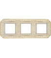 Рамка на 3 поста гор/верт FEDE TOSCANA FIRENZE, gold white patina FD01363OP