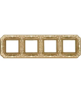 Рамка на 4 поста гор/верт FEDE TOSCANA FIRENZE, bright gold FD01364OB