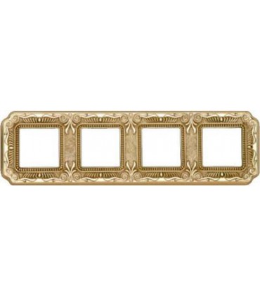 Рамка на 4 поста гор/верт FEDE TOSCANA FIRENZE, bright gold FD01364OB