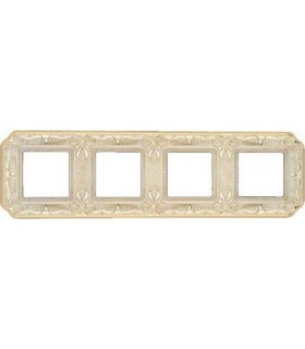 Рамка на 4 поста гор/верт FEDE TOSCANA FIRENZE, gold white patina FD01364OP