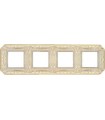 Рамка на 4 поста гор/верт FEDE TOSCANA FIRENZE, gold white patina FD01364OP
