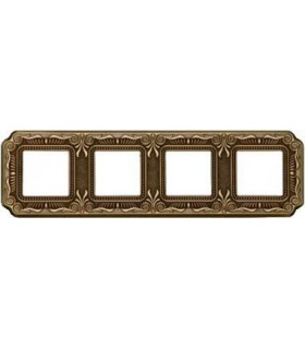 Рамка на 4 поста гор/верт FEDE TOSCANA FIRENZE, bright patina FD01364PB