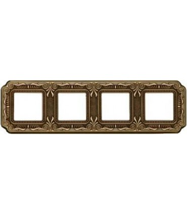 Рамка на 4 поста гор/верт FEDE TOSCANA FIRENZE, bright patina FD01364PB