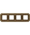 Рамка на 4 поста гор/верт FEDE TOSCANA FIRENZE, bright patina FD01364PB