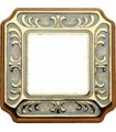 Рамка на 1 пост гор/верт FEDE TOSCANA SIENA, gold white patina FD01351OP