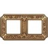 Рамка на 2 поста гор/верт FEDE TOSCANA SIENA, bright gold FD01352OB
