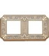 Рамка на 2 поста гор/верт FEDE TOSCANA SIENA, gold white patina FD01352OP