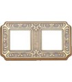 Рамка на 2 поста гор/верт FEDE TOSCANA SIENA, gold white patina FD01352OP