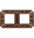 Рамка на 2 поста гор/верт FEDE TOSCANA SIENA, bright patina FD01352PB