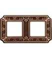 Рамка на 2 поста гор/верт FEDE TOSCANA SIENA, bright patina FD01352PB
