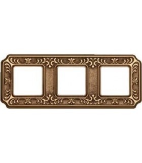 Рамка на 3 поста гор/верт FEDE TOSCANA SIENA, bright gold FD01353OB
