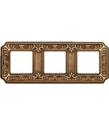 Рамка на 3 поста гор/верт FEDE TOSCANA SIENA, bright gold FD01353OB