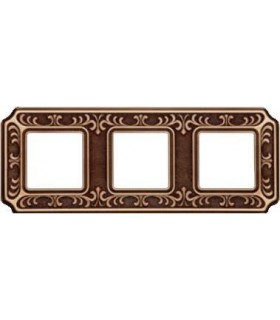 Рамка на 3 поста гор/верт FEDE TOSCANA SIENA, bright patina FD01353PB
