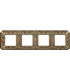 Рамка на 4 поста гор/верт FEDE TOSCANA SIENA, bright gold FD01354OB