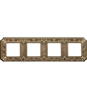 Рамка на 4 поста гор/верт FEDE TOSCANA SIENA, bright gold FD01354OB
