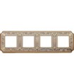 Рамка на 4 поста гор/верт FEDE TOSCANA SIENA, gold white patina FD01354OP