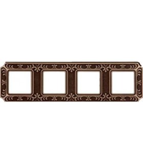 Рамка на 4 поста гор/верт FEDE TOSCANA SIENA, bright patina FD01354PB