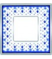 Рамка на 1 пост гор/верт FEDE VINTAGE PORCELAIN, BLUE LYS - Bright Chrome FD01341AZCB