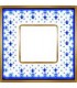 Рамка на 1 пост гор/верт FEDE VINTAGE PORCELAIN, BLUE LYS - Bright Gold FD01341AZOB