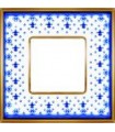 Рамка на 1 пост гор/верт FEDE VINTAGE PORCELAIN, BLUE LYS - Bright Gold FD01341AZOB