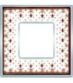 Рамка на 1 пост гор/верт FEDE VINTAGE PORCELAIN, BROWN LYS - Bright Chrome FD01341MACB