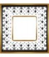 Рамка на 1 пост гор/верт FEDE VINTAGE PORCELAIN, BLACK LYS - Bright Gold FD01341NEOB