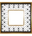 Рамка на 1 пост гор/верт FEDE VINTAGE PORCELAIN, BLACK LYS - Bright Gold FD01341NEOB