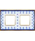 Рамка на 2 поста гор/верт FEDE VINTAGE PORCELAIN, BLUE LYS - Bright Gold FD01342AZOB