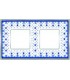 Рамка на 2 поста гор/верт FEDE VINTAGE PORCELAIN, BLUE LYS - Bright Chrome FD01342AZCB