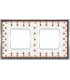 Рамка на 2 поста гор/верт FEDE VINTAGE PORCELAIN, BROWN LYS - Bright Chrome FD01342MACB