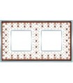 Рамка на 2 поста гор/верт FEDE VINTAGE PORCELAIN, BROWN LYS - Bright Chrome FD01342MACB