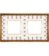 Рамка на 2 поста гор/верт FEDE VINTAGE PORCELAIN, BROWN LYS - Bright Gold FD01342MAOB