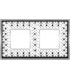 Рамка на 2 поста гор/верт FEDE VINTAGE PORCELAIN, BLACK LYS - Bright Chrome FD01342NECB
