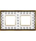 Рамка на 2 поста гор/верт FEDE VINTAGE PORCELAIN, BLACK LYS - Bright Gold FD01342NEOB