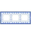 Рамка на 3 поста гор/верт FEDE VINTAGE PORCELAIN, BLUE LYS - Bright Chrome FD01343AZCB