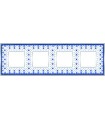 Рамка на 4 поста гор/верт FEDE VINTAGE PORCELAIN, BLUE LYS - Bright Chrome FD01344AZCB