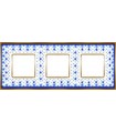 Рамка на 3 поста гор/верт FEDE VINTAGE PORCELAIN, BLUE LYS - Bright Gold FD01343AZOB