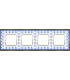 Рамка на 4 поста гор/верт FEDE VINTAGE PORCELAIN, BLUE LYS - Bright Gold FD01344AZOB