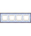 Рамка на 4 поста гор/верт FEDE VINTAGE PORCELAIN, BLUE LYS - Bright Gold FD01344AZOB