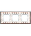 Рамка на 3 поста гор/верт FEDE VINTAGE PORCELAIN, BROWN LYS - Bright Chrome FD01343MACB