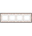 Рамка на 4 поста гор/верт FEDE VINTAGE PORCELAIN, BROWN LYS - Bright Chrome FD01344MACB