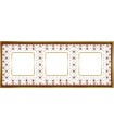Рамка на 3 поста гор/верт FEDE VINTAGE PORCELAIN, BROWN LYS - Bright Gold FD01343MAOB