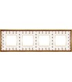Рамка на 4 поста гор/верт FEDE VINTAGE PORCELAIN, BROWN LYS - Bright Gold FD01344MAOB