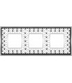 Рамка на 3 поста гор/верт FEDE VINTAGE PORCELAIN, BLACK LYS - Bright Chrome FD01343NECB