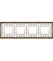 Рамка на 4 поста гор/верт FEDE VINTAGE PORCELAIN, BLACK LYS - Bright Gold FD01344NEOB