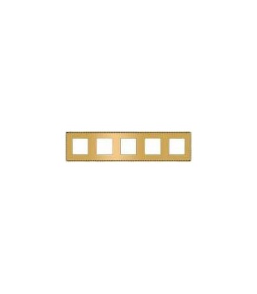 Рамка на 5 постов гор/верт FEDE TOLEDO, real gold FD01215OR