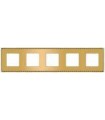 Рамка на 5 постов гор/верт FEDE TOLEDO, real gold FD01215OR