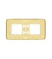 Рамка на 2 поста гор/верт FEDE EMPORIO, gold white patina FD01372OP